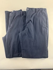 Boy’s Sz 18 school Uniform Pants 2 pair-Navy blueHusky Fit Adjustable waist - Picture 1 of 7