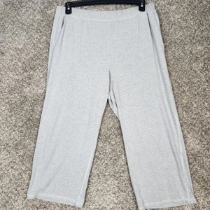 Pantalones cortos rectos de algodón orgánico de jersey fino Eileen Fisher talla L nuevos sin etiquetas $138 - Imagen 1 de 9