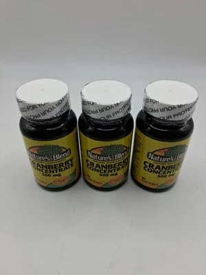 3 geles concentrados de arándano Natures Blend 500 mg. 60Ct. Ea.(Lote de 3) Exp:07/2026 Foto 1 de 4
