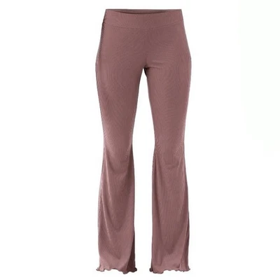 Pantalones No Boundaries Acanalados Acampanados Dobladillo Lechuga XS 0-2 Nuevos con Etiquetas Crepúsculo Malva Foto 1 de 4