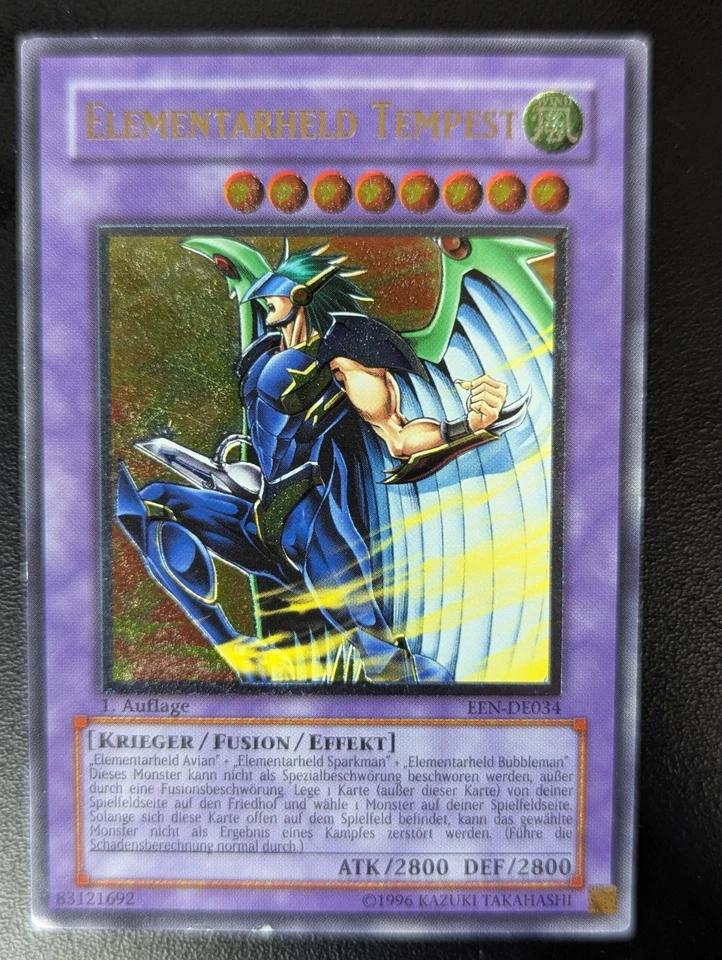 Elementar-HELD Tempest EEN-DE034 1th Auflage Ultimate Rare VG DE YUGIOH - Bild 1 von 1