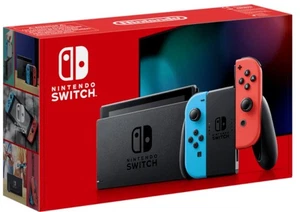 Nintendo Switch Konsole mit Joy-Con - Neon-Rot/Neon-Blau/Grau - Bild 1 von 5