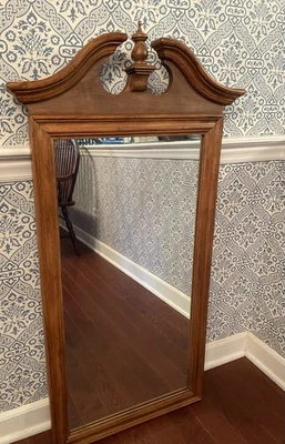 Ethan Allen American Colonial Solid Maple Vintage Mirror 20” X 44” - Image 1 of 4