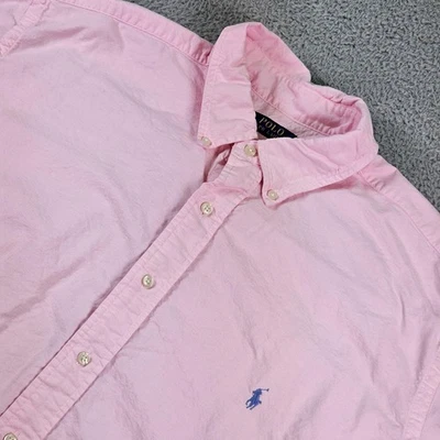Polo Ralph Lauren Oxford Shirt Mens 2XLT Pink Button Down Short Sleeve Tall - Image 1 of 4