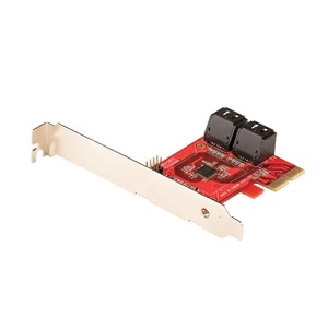 StarTech.com SATA PCIe Card - 4 Port PCIe SATA Expansion Card - 6Gbps - Low/Full - Picture 1 of 10