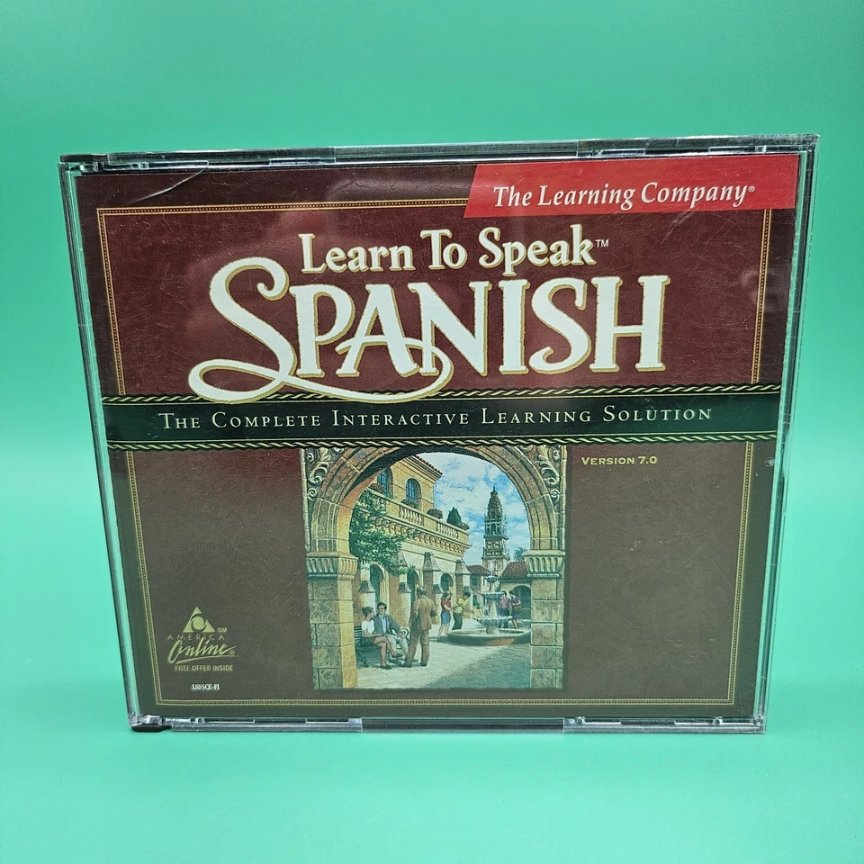 The Learning Company "LEARN TO SPEAK SPANISH" 3 Disc CD Version 7 TESTED WORKING - Image 1 of 4