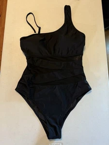 Sexy traje de baño de una pieza de malla con un hombro L Blooming Jelly para mujer - Imagen 1 de 10