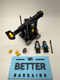 Vintage LEGO 6030 Catapult Black Falcons Castle 1984 2 Minifigures