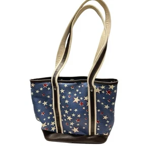 Womens Longaberger Homestead Tote Purse Red White Blue Stars Americana Patriotic - Picture 1 of 3