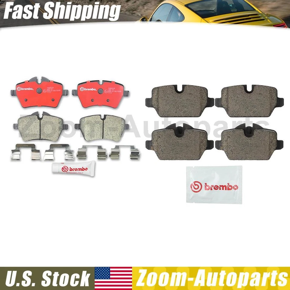 Kit de pastillas de freno delanteras traseras Brembo OE para 2013 2014 2015 2016 Mini Cooper Paceman Foto 1 de 4