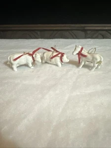 Ceramic Midwest Japan Ornaments. Horse Bull And Hog - Picture 1 of 4