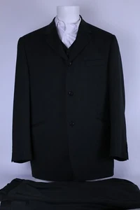 Men's Wool Blend Remus Uomo 46 R Three Piece Suit W40 L32 Charcoal - Picture 1 of 17