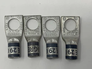 Grainger Huya 24C360 1-Hole Compression Copper Lugs 4 AWG 3/8" Stud Lot of 4 - Picture 1 of 2