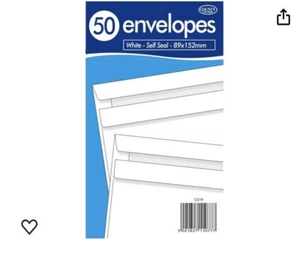 Pack de 50 Sobres Sellantes Blancos 89x152mm - Imagen 1 de 1