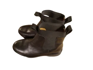 Madewell Chelsea Womens Size 8 Shoes Black Leather Pull On Casual Chelsea Boots - Picture 1 of 5