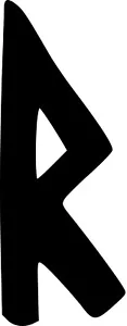 R Rad Ride Wikinger Rune Buchstabe Vinyl Aufkleber Abziehbild nordisch heidnisch Größe Farbe auswählen - Bild 1 von 2