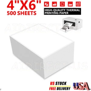 500 etiquetas de envío térmico directo plegables con ventilador 4x6 para impresoras Zebra y persianas enrollables - Imagen 1 de 10