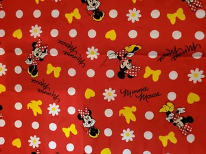 WTW FABRIC DISNEY SPRINGS MINNIE MOUSE LP42963 2012 VINTAGE GIRL KID CHILD RED - Picture 1 of 5