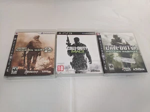 PlayStation3 PS3  Lot of 3 Call of Duty Modern Warfare 1, 2, and 3 TESTED - Picture 1 of 12
