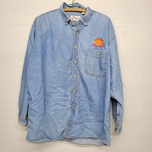 VTG Competitors View NASCAR Darrell Waltrip Denim Long Sleeve Buttonup Shirt XL - Picture 1 of 11