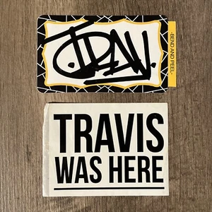 2x Trav 1 MSK Graffiti Stickers Reyes Revok AWR Saber Travis was here - Picture 1 of 2