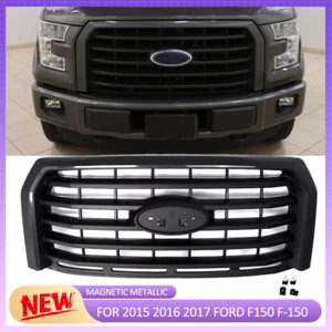 Magnetic Metallic Grill Front Bumper Grille For 2015 2016 2017 Ford F150 F-150 - Picture 1 of 9