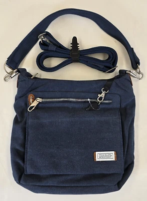 Travelon Anti-Theft Heritage Crossbody Hobo RFID Travel Purse Blue NWOT - Image 1 of 4