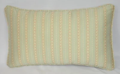 Almohada de acento hecha con Ralph Lauren Coco Palm Floral Verde Tela a Rayas 20x12 Foto 1 de 2