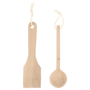 2 piezas juguetes de cocina de madera utensilios de juego niños pequeños herramientas niños - Imagen 1 de 12