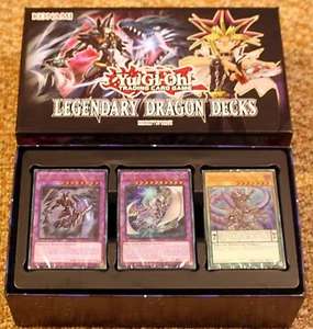 Legendary Dragon Decks Complete Set of ALL 3 Sealed Decks YUGIOH (NO Box) - Picture 1 of 4