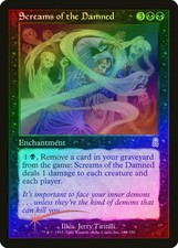 Screams of the Damned FOIL Odyssey HEAVILY PLD Black Uncommon MTG CARD ABUGames