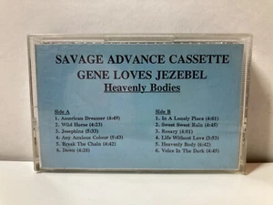 GENE LOVES JEZEBEL Heavenly Bodies SAVAGE ADVANCE CASSETTE TAPE 1992 - Picture 1 of 3
