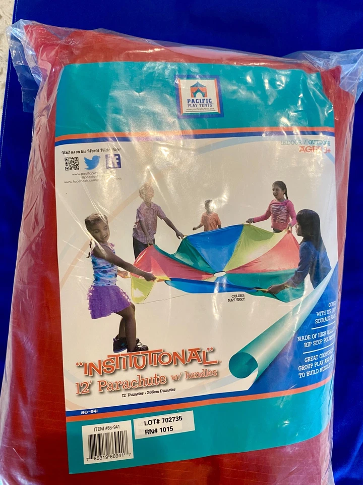 Pacific Play Tiendas Interior-Exterior 12 Pies Niños Paracaídas Colorido Juego Sensorial NUEVO Foto 1 de 3