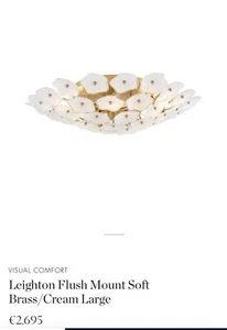 Visual Comfort KS 4066SB-CRE Leighton 6 Light 26" Wide Bowl Ceiling Fixture Bra - Picture 1 of 18