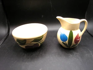 Vintage Watt #62 Tulip Pitcher and #05 Ribbed Bowl (2) - Picture 1 of 7