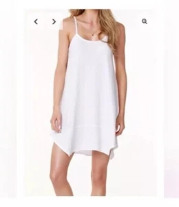 NWT REVOLVE BOBI LA Spaghetti Strap Handkerchief Cami Dress In White Size Large - Picture 1 of 10