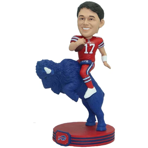 Josh Allen Buffalo Bills Riding Buffalo Bobblehead NFL Football Cover
