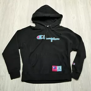 Champion Reverse Weave Hoodie Sweatshirt Youth Large Heavy Fleece Spellout - Picture 1 of 7