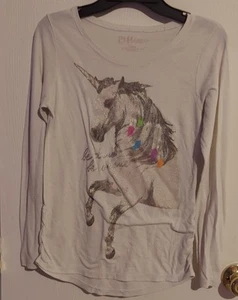 Hanes Unicorn white long sleeved top - Picture 1 of 6