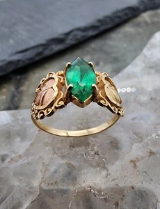 Anello Coleman Co Colline Nere Oro Giallo 10k .417 Misura 7,5 Anello Au 25133 - Foto 1 di 10