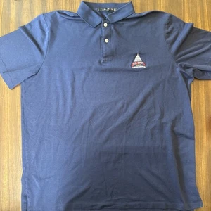 RLX Ralph Lauren Large US Open Congressional 2011 Polo Shirt Mens Blue Golf - Picture 1 of 5