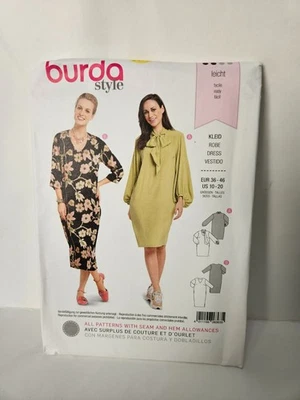Burda Style 6363 Size 10-20 Semi-fitted Dress Uncut - Image 1 of 2