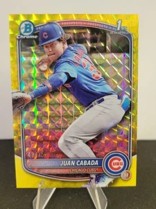 Refractor geométrico amarillo Bowman Chrome Juan Cabada 2025 43/75 Cubs #BCP-207 - Imagen 1 de 2