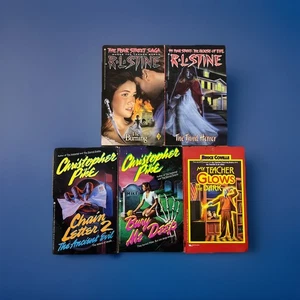 Lot Of 5 Books R.L. Stine, Christopher Pike & Bruce Coville 1st Printing - Picture 1 of 6