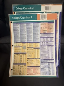 College Chemistry 1 & 2 Laminated Study Guide Permachart Quick Reference Guide - Picture 1 of 1
