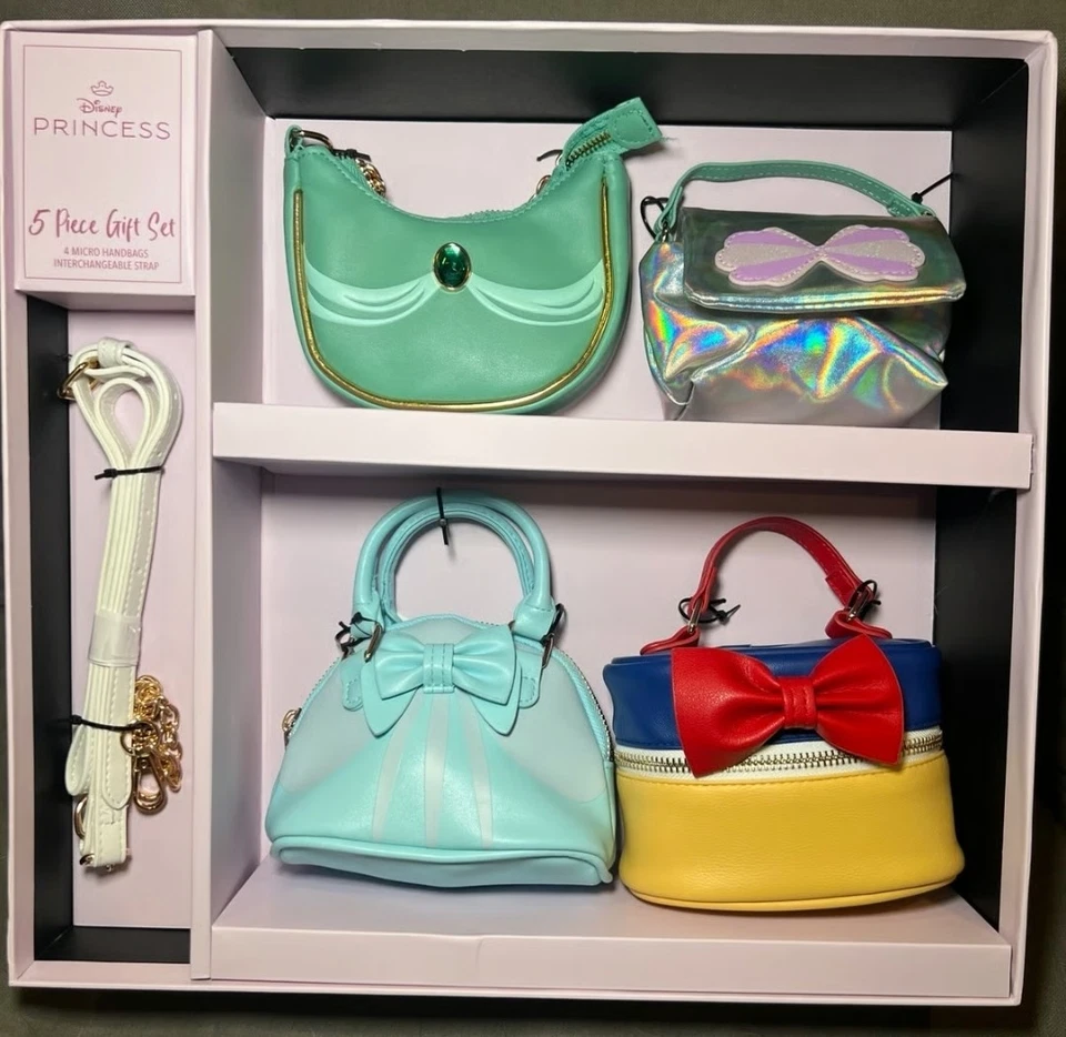 Disney Princesa 5 Piezas Mini Monederos Set de Regalo Viral Raro 4 Bolsas y Correa Foto 1 de 1