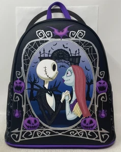 LOUNGEFLY DISNEY NBC JACK SKELLINGTON SALLY PUMPKIN BAT MINI RUCKSACK - Bild 1 von 4