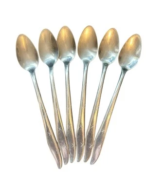 6 CUCHARAS DE TÉ HELADAS MAR-CREST Atomic Starburst SS Citation MCM DDR-240 Foto 1 de 4