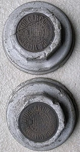 Early Cadillac Threaded Screw-on Hubcap Hub Grease Wheel Cap Brass Emblem - Picture 1 of 6