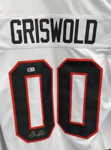 CHEVY CHASE SIGNED AUTOGRAPHED PRO STYLE CLARK GRISWOLD HOCKEY JERSEY BECKETT - Picture 1 of 1
